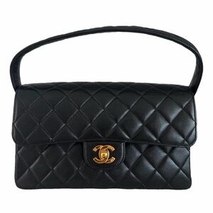 Chanel Black Quilted Double Faced Double sided flap bag